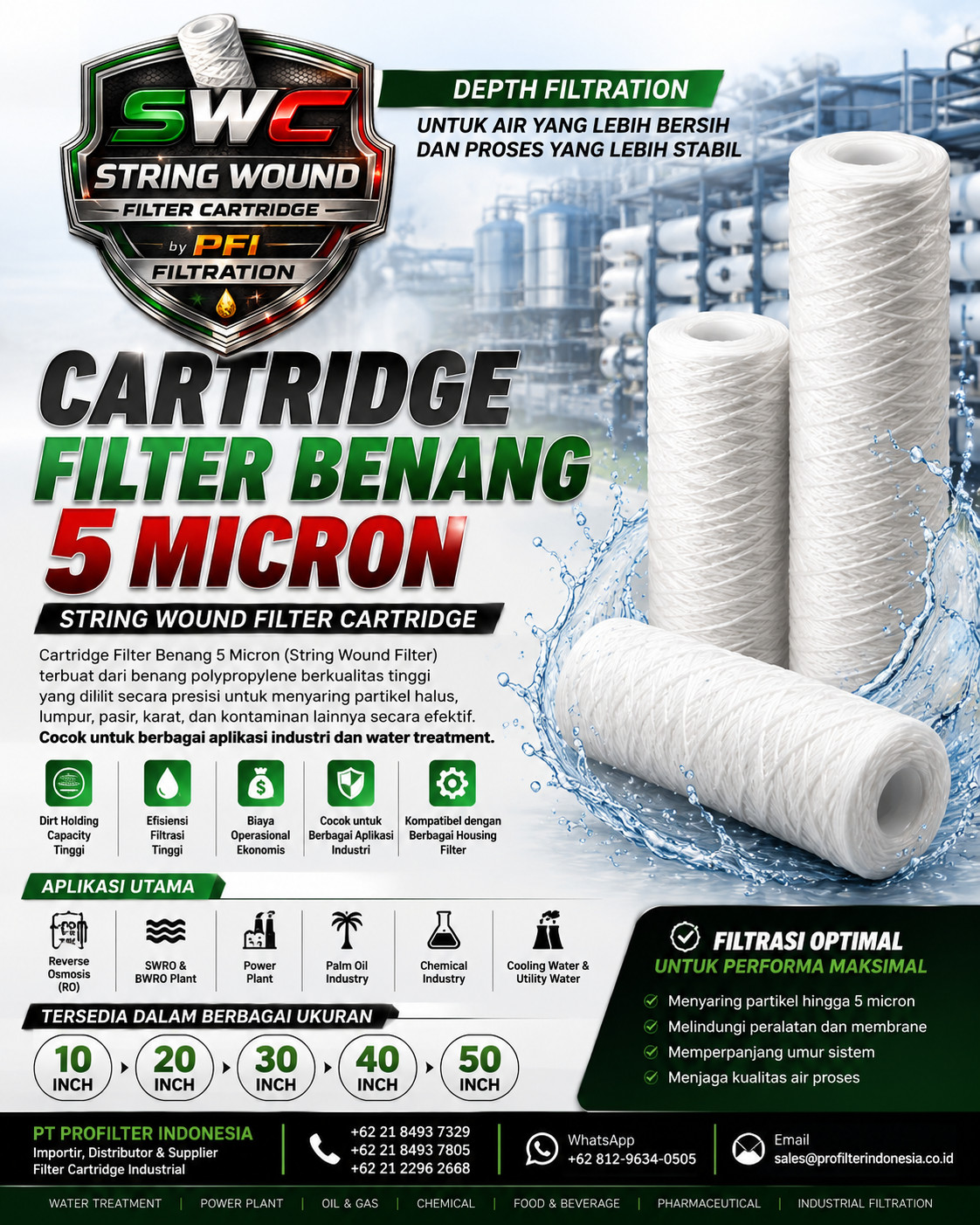 Cartridge Filter Benang 5 Micron