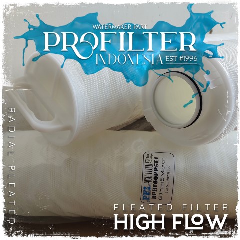 pfi high flow radial pleated filter cartridge