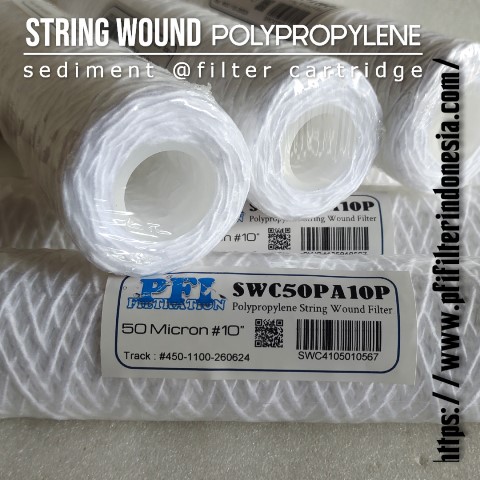 pfi water filter cartridge benang pp string wound