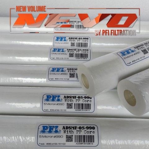 pp core spun sediment filter cartridge absolute micron nominal