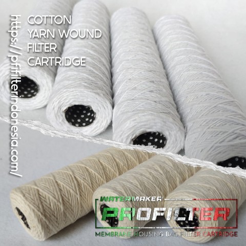 bleached dan natural cotton string wound filter cartridge ss304 core